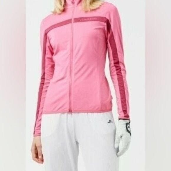 J. Lindeberg Janice Mid Layer Golf Jacket Sz XS Hot Pink Zip Front Performance - Picture 5 of 15